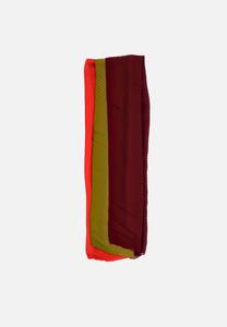 Scarves Wraps And Stoles: Diagonal Stripe Pleated Scarf in Autumn Tones