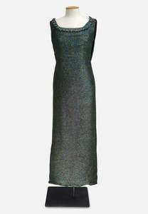 Dresses: Iridescent Lurex Blend Evening Gown with Cowl Back