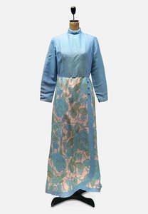 Collectable Thai Silk Maxi Dress with Matching Handbag