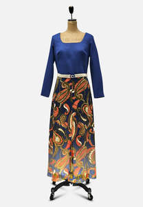 Dresses: The Grapevine Paisley Print Maxi Dress in Royal Blue