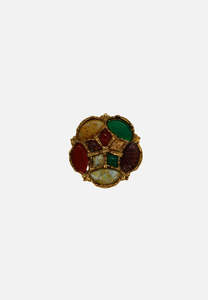 Mosaic Garden Vintage Brooch