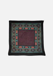 Midnight Tapestry Fine Wool Vintage Scarf
