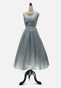 Authentic Vintage Ice Blue Fit and Flare Party Dress