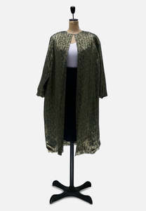 Elegant English Moss Car Coat