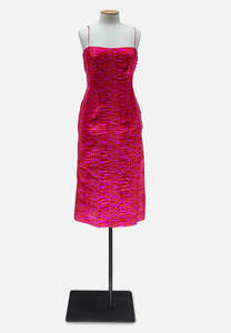 Home Page: Sourpuss Hot Pink Silk Adrienne Winkelmann Dress DESIGNER