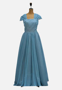 Dresses: Duck Egg Blue 1950s Full Length Ball Gown