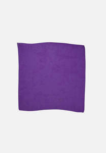 Vintage 1960s Deep Violet Square Scarf 'VIP'