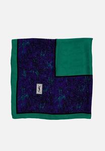 Home Page: Yves Saint Laurent Silk Textured Print Square Scarf 'VIP'