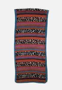 Oscar de la Renta Silk Leopard Stripe Scarf 'VIP'