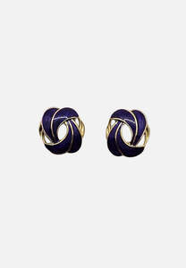 Home Page: 1980s Violet Enamel Love Knot Stud Earrings 'VIP'