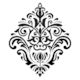Nouveau Damask Stencil medium