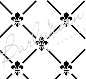 Stencils: Fleur de Lis Trellis Vintage Stencil