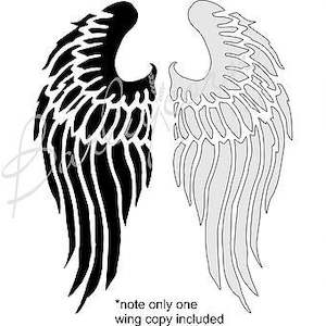 Angel Wing #2 Stencil - Small size