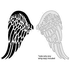 Angel Wing Stencil small sized