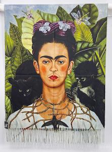 Scarves: Frida Scarf Brights Black I The Villa Collection