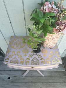 Furniture: Aged French Glam Side table - Alexis Pink and Gold