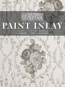 Iod Paint Inlays: Trompe L'oeil Laurel I IOD Paint Inlay I 4 sheets LAST ONE