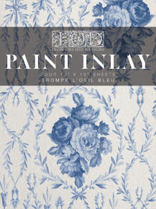 Trompe L'oeil Bleu I IOD Paint Inlay I 4 sheets Limited Edition