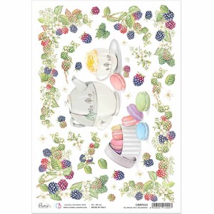 Tea Break with Macarones Rice Paper for Decoupage A4