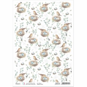 Sparrow Nest Rice Paper for Decoupage A4