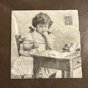 School work Napkin for Decoupage