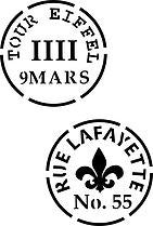 Stencils: Two Vintage Stamps Stencil