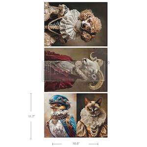 Redesign Decoupage Papers: Lords and Ladies of the Wild A3 Fiber Decoupage Paper 3 sheet