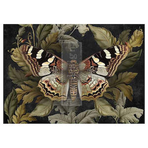 Butterfly Conservatory Tales A1 Fiber Decoupage Paper 1 sheet