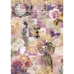 Forever Queen Bee Rice Paper for Decoupage A4