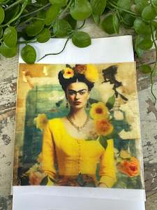 Woven Decoupage Papers: Mini decoupage Paper Frida Yellow