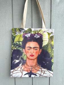 Apparel: Tote Frida Bag Lime Cat & Monkey I The Villa Collection