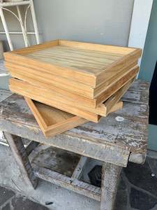 Blank Solid Wooden tray Large - Base for paint