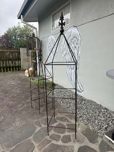 Faux Plants: Iron Garden Obelisk frame two sizes