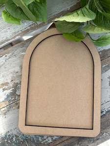 Arch with overlay Frame 2 piece set Blank MDF shape 26cm