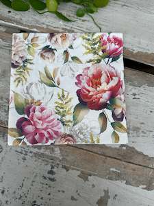 Peonies composition Cream Napkin for Decoupage