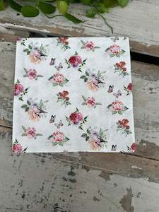 Charlotte White Napkin for Decoupage