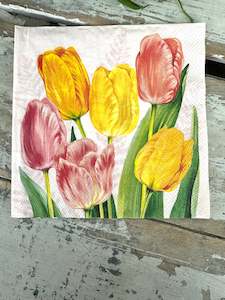 Tulips Napkin for Decoupage
