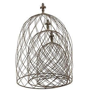 Faux Plants: Wire Cloche Dome small by French Country Collections