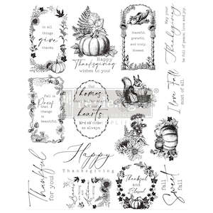 Nz End Of Lines Craft Supplies And Furniture Painting Supplies Sale Items: Fall Sweet Fall Stamp by Redesign with Prima 70% off