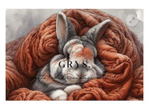 Easter: Snuggle Bunny Paper for Decoupage A3