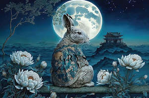 Easter: Moonshine Bunny Paper for Decoupage A1