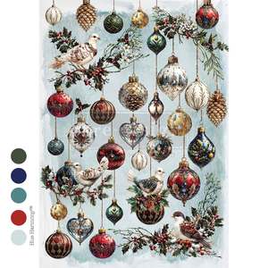 Jewel of the Season Mulberry Tissue Paper for Decoupage A4 1 sheet