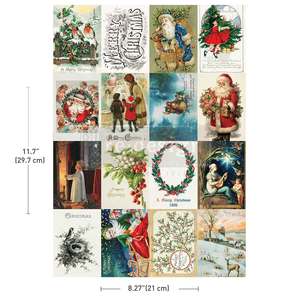 Redesign with Prima transfer A4 Season's Greetings from the Past