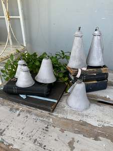 French Country Ash Grey Hanging Bell 3 sizes