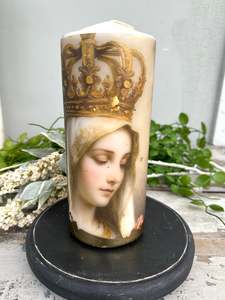 Our Lady of Grace Candle Tall