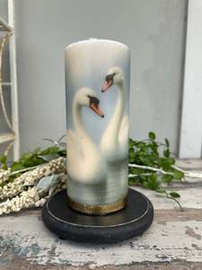 Candles: Pair of Swans Candle XL