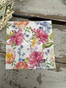 Napkin And Serviette Papers Made For Decoupage Projects: Orchids & Peony Napkin for Decoupage