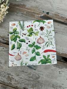 Napkin And Serviette Papers Made For Decoupage Projects: Spices & Herbs Napkin for Decoupage