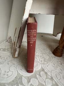 Pm Vintage Finds: Harrups Pocket French & English Dictionary Vintage Book red