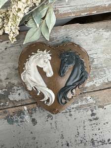 Wall heart Horse Heads